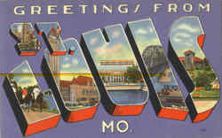 Greetings From St. Louis Missouri Postcard Postcard