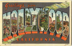 Greetings From Hollywood California Postcard Postcard