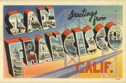 Greetings From San Francisco California Postcard Postcard