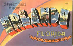 Greetings From Orlando Florida Postcard Postcard