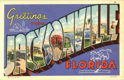 Greetings From Jacksonville Florida Postcard Postcard