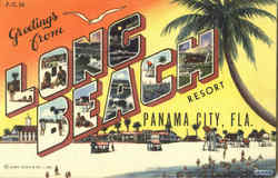 Greetings From Long Beach Panama City, FL Postcard Postcard