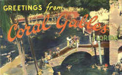 Greetings From Coral Gables Florida Postcard Postcard