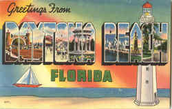 Greetings From Daytona Beach Postcard