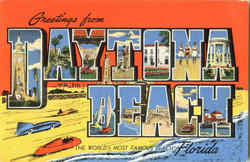 Greetings From Daytona Beach Postcard