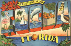 Greetings From Cocoa Florida Postcard Postcard