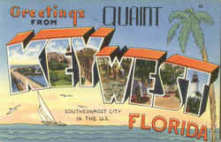Greetings From Key West Postcard
