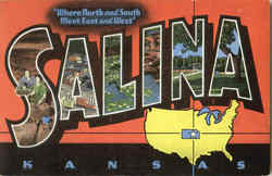 Greetings from Salina Kansas Postcard Postcard