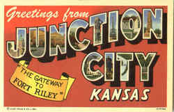 Greetings From Junction City Kansas Postcard Postcard