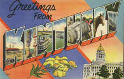Greetings From Kentucky Postcard Postcard