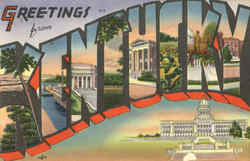 Greetings From Kentucky Postcard