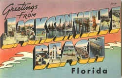 Greetings From Jacksonville Beach Florida Postcard Postcard