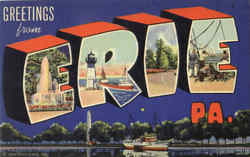 Greetings From Erie Postcard