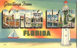 Greetings From Daytona Beach Postcard