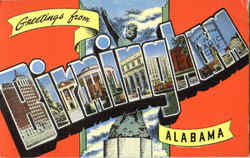 Greetings From Birmingham Alabama Postcard Postcard