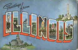 Greetings From Illinois Postcard Postcard