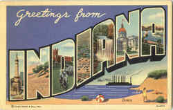 Greetings From Indiana Postcard Postcard