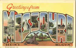 Greetings From Missouri Postcard Postcard