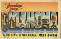 Greetings From Oklahoma Postcard