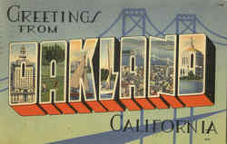 Greetings From Oakland California Postcard Postcard
