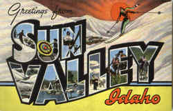 Greetings From Sun Valley Idaho Postcard Postcard