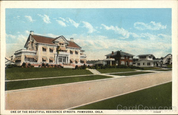 One of the Beautiful Residence Streets Pawhuska Oklahoma