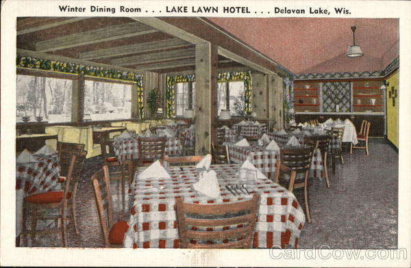 Winter Dining Room...Lake Lawn Hotel Delavan Lake Wisconsin