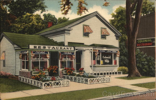 The Colonial Coffee Pe And Restaurant Watkins Glen Ny Postcard The Colonial Coffee Pe And Restaurant