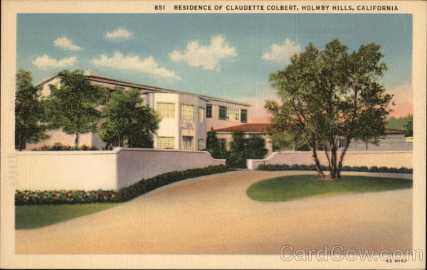 Residence of Claudette Colbert, Holmby Hills Los Angeles California