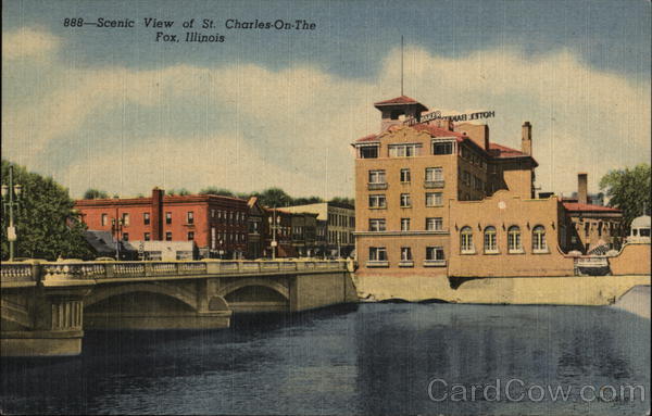 Scenic View of St. Charles-On-The-Fox Illinois