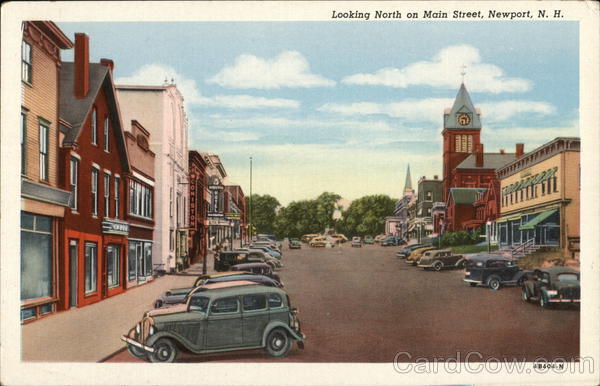 Looking North on Main Street Newport New Hampshire