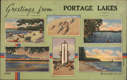 Greetings From Portage Lakes Postcard