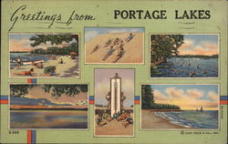 Greetings From Portage Lakes Postcard