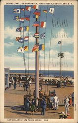 Central Mall on Boardwalk,  Jones Beach, NY Postcard Postcard Postcard