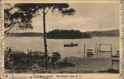 Rock Island, Wanaksink Lake Rock Hill, NY Postcard Postcard Postcard