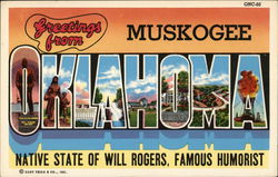 Greetings From Muskogee Oklahoma Postcard Postcard Postcard