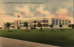 Alice Robertson Junior High School Muskogee, OK Postcard Postcard Postcard