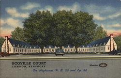 Scoville Court, On Highways U.S. 25 and Ky. 80 London, KY Postcard Postcard Postcard