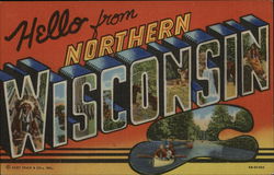 Hello from Northern Wisconsin Postcard