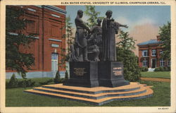 Alma Mater Statue, University of Illinois Postcard