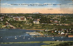 University of Washington and Seattle Yacht Club Postcard Postcard Postcard