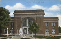 Union Station Denison, TX Postcard Postcard Postcard