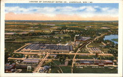 Airview of Chevrolet Motor Co. Postcard