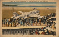 Off for a Trip on United Air Lines, La Guardia Airport Off for a Trip on United Air Lines, La Guardia Airport