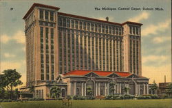 The Michigan Central Depot Detroit, MI Postcard Postcard Postcard
