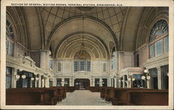 Section of General Waiting Rooms, Terminal Station Birmingham, AL Postcard Postcard Postcard