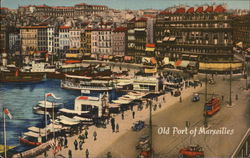 American Export Lines - Old Port of Marseilles Postcard
