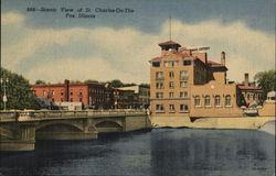 Scenic View of St. Charles-On-The-Fox Illinois Postcard Postcard Postcard