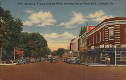 Kentucky Avenue Looking North, Showing Part of Munn Park Lakeland, FL Postcard Postcard Postcard