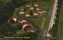 Berninger's Motor Court Branford, CT Postcard Postcard Postcard